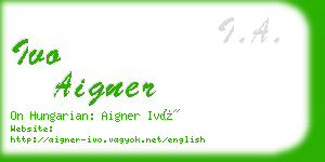 ivo aigner business card